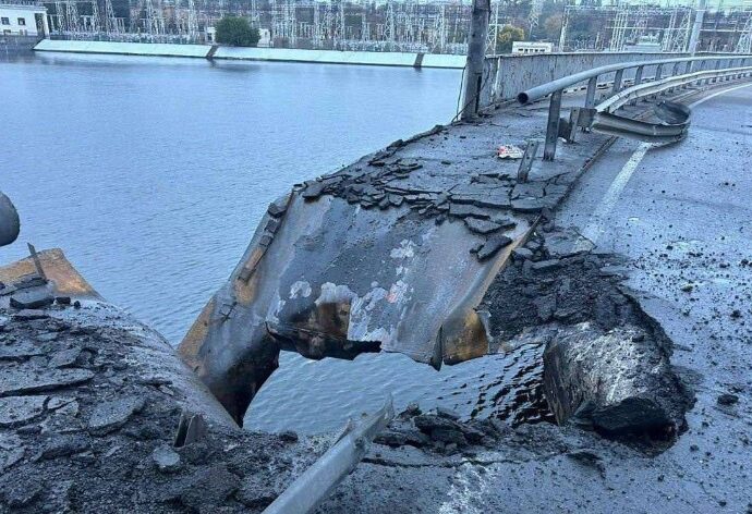 Наслідки обстрілу ДніпроГЕСу 10 жовтня 2025 року  