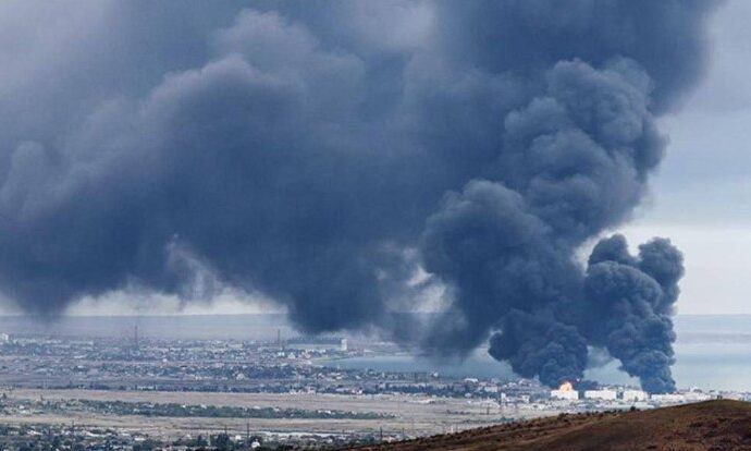 Пожежа на нафтобазі у Феодосії