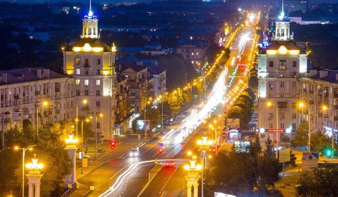 zaporozhe gorod nochnoe