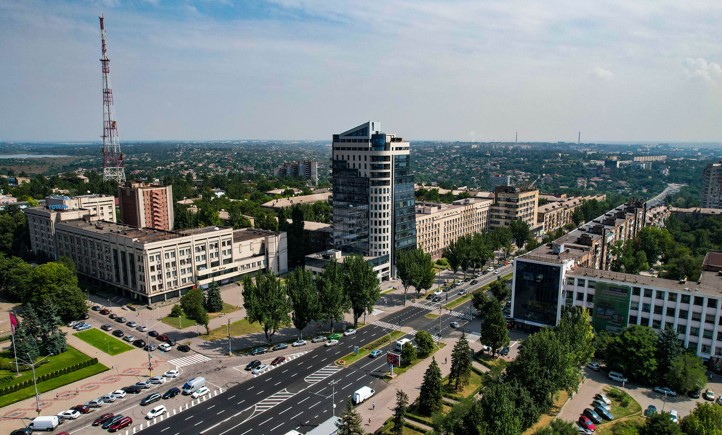 Середмістя Запоріжжя з висоти