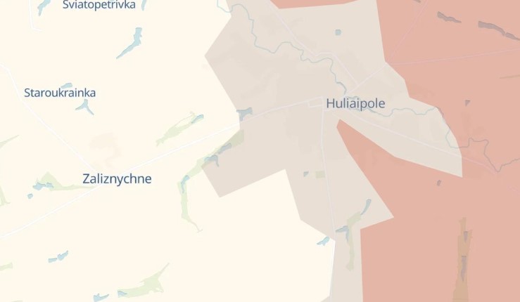 Російські війська просунулися на захід від Гуляйполя 1 gulaypole karta0101