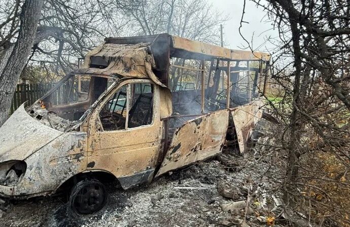 Полювання на цивільних: у Преображенці російський дрон атакував вантажівку з людьми 8 fpv gazel