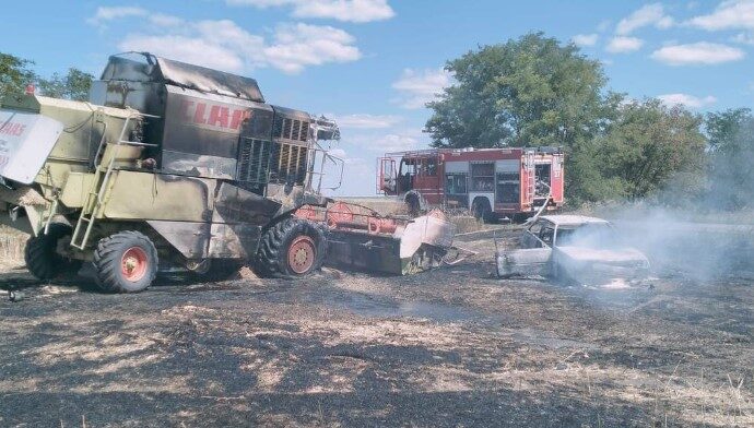 Російський дрон атакував комбайн на Запоріжжі: загинув 32-річний механізатор 1 kombayn attack