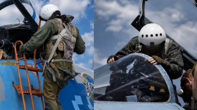 Український Су-27 знищив російську артилерійську позицію на Запорізькому напрямку 1 su 27 1