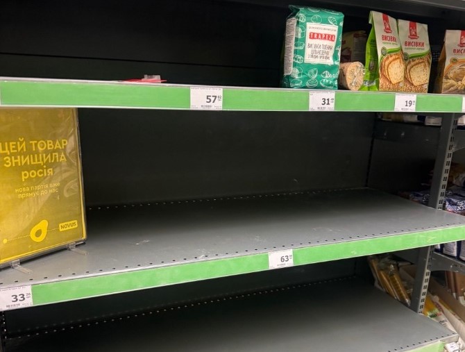 Чи буде в Україні дефіцит продуктів після ударів по складах 1 supermarket pustoy